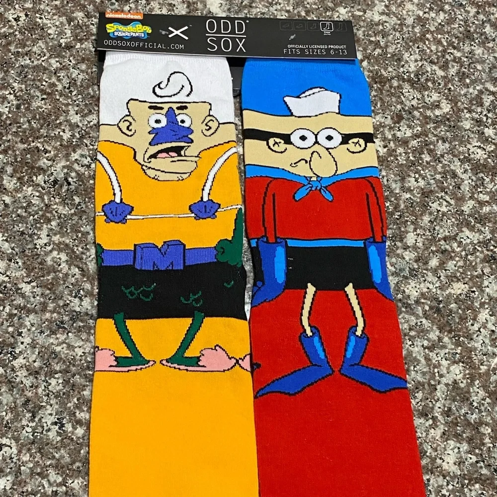 ODD SOX Nickelodeon SpongeBob‎ SquarePants Crew Socks